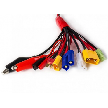 CABO MULTI CONECTORES 11 EM 1 TERMINAIS PARA CARREGADOR DE BATERIA TIPO IMAX B6 COM PLUG DEAN XT60 XT90 MINI TAMIYA ETC C1127